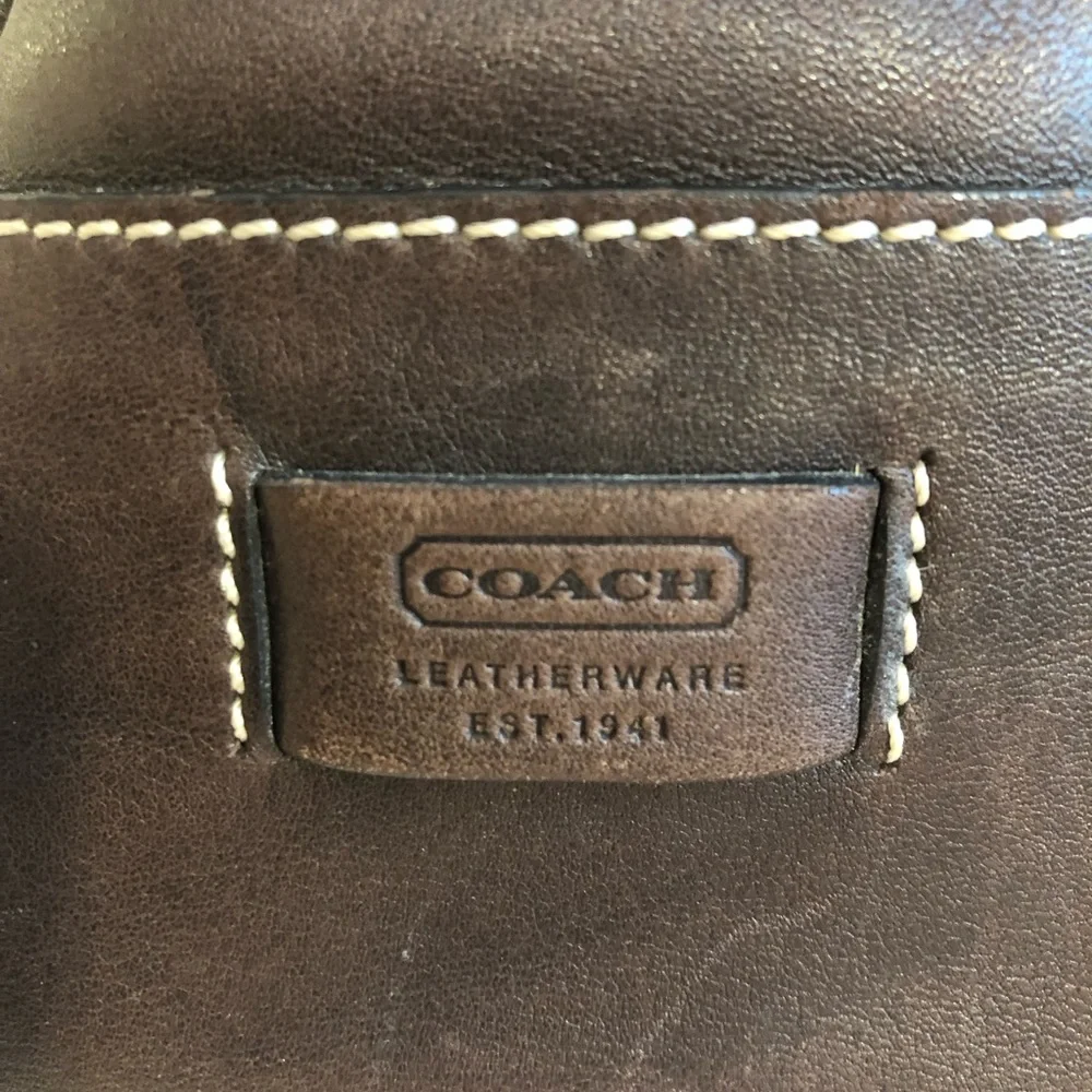Vintage Leather Coach Tote Bag